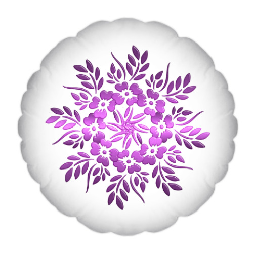 Подушка цветочная мандала