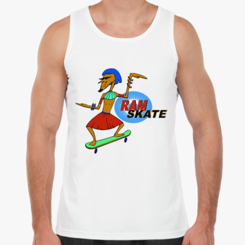 Майка с принтом Рамзес на скейте