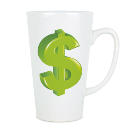 Чашка Латте с принтом Доллар