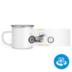 Кружка металлическая белая (круговая запечатка)