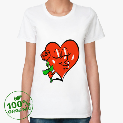 Женская футболка из органик-хлопка Влюбленное сердце