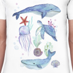 Акварельный подводный мир