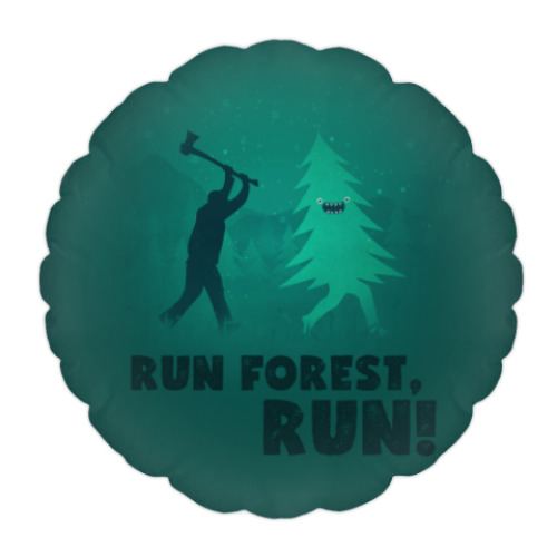 Подушка Run forest run! New Year