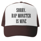 Кепка Trucker (коричневая) Sorry. Rap Monster is mine