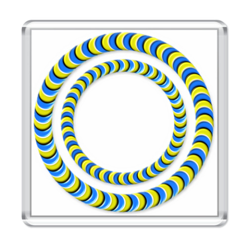 Магнит с принтом Иллюзия `Кольца`