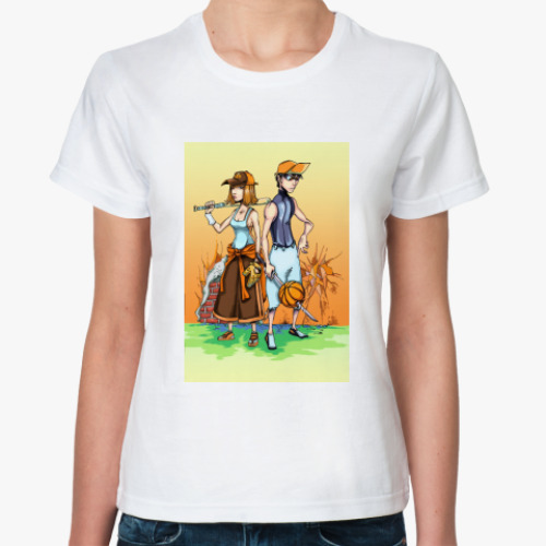 Классическая футболка с принтом Хулиганы