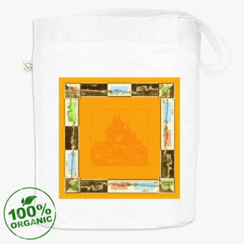 Сумка шоппер с принтом здание