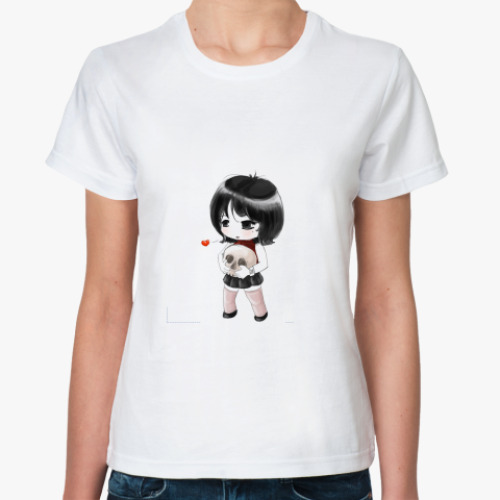 Классическая футболка с принтом 'Готик'