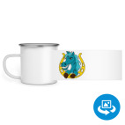 Кружка металлическая белая (круговая запечатка)