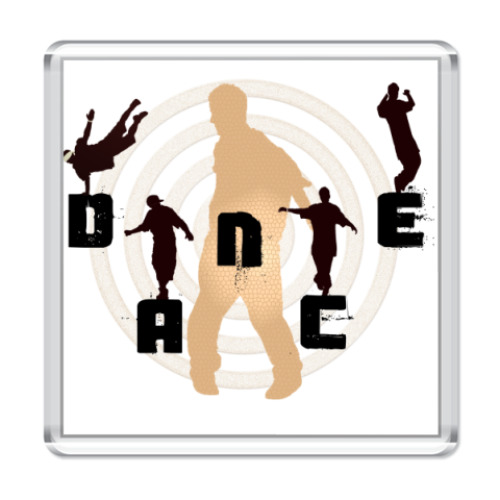 Магнит с принтом dance