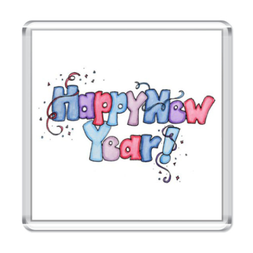 Магнит с принтом  New year