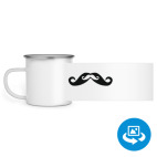 Кружка металлическая белая (круговая запечатка)