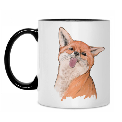 Кружка с принтом Лиса вредина