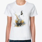 Классическая женская футболка Гитара