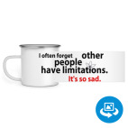 Кружка металлическая белая (круговая запечатка)