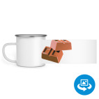 Кружка металлическая белая (круговая запечатка)