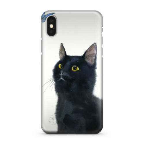 Чехол для iPhone X Черный кот