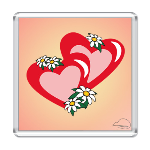 Магнит с принтом   Love