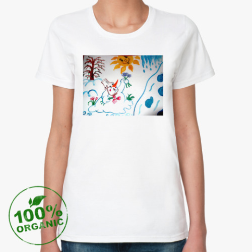 Женская футболка из органик-хлопка «Весна пришла!»