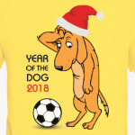 Новогодняя 2018 год желтой земляной собаки