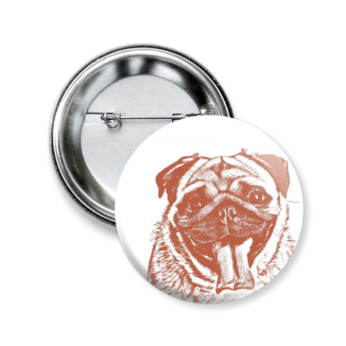 Значок 50мм с принтом  Dog