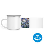 Кружка металлическая белая (круговая запечатка)