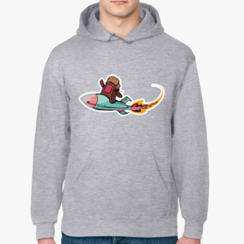 Толстовка худи с принтом Domo kun