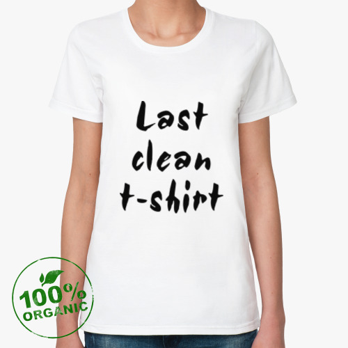 Женская футболка из органик-хлопка с принтом Art Last clean t-shirt Арт