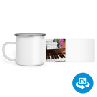 Кружка металлическая белая (круговая запечатка)