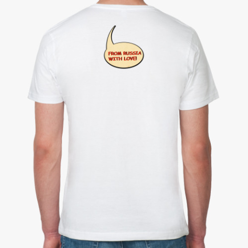 Футболка из органик-хлопка с принтом from russia with love