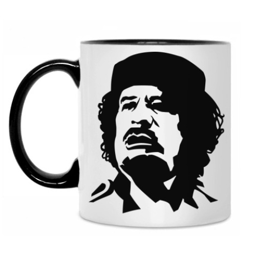 Кружка с принтом Каддафи