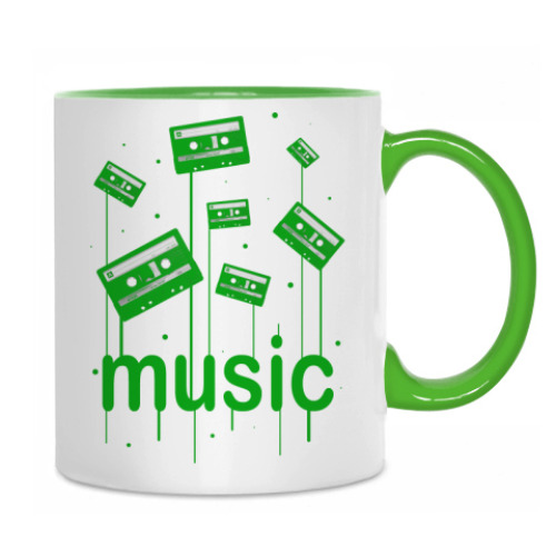 Кружка с принтом Music