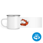 Кружка металлическая белая (круговая запечатка)