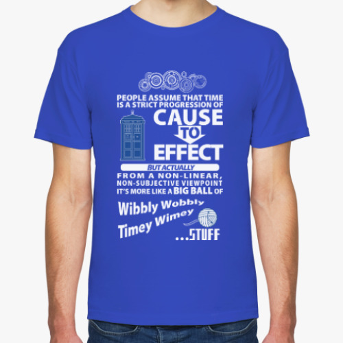 Футболка с принтом Wibbly Wobbly Timey Wimey Stuf