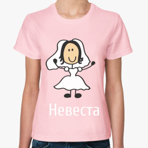 Женская футболка с принтом Невеста