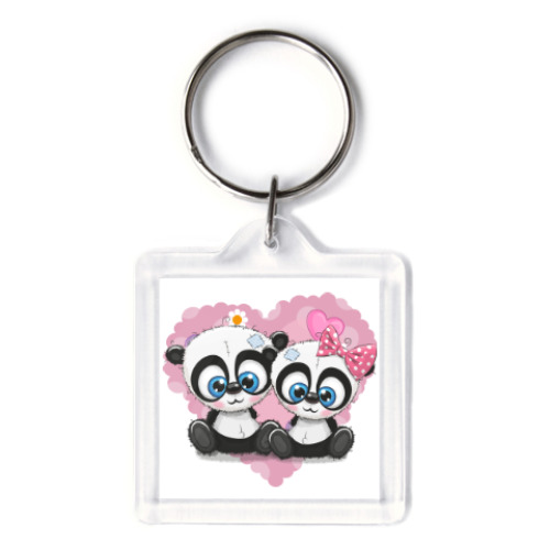 Брелок с принтом Маленькие панды