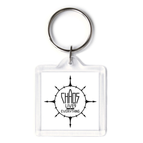 Брелок с принтом Chaos lives in everything