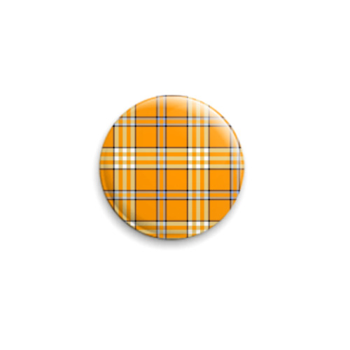 Значок 25мм с принтом  'Тартан'