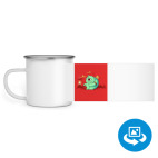 Кружка металлическая белая (круговая запечатка)