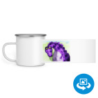 Кружка металлическая белая (круговая запечатка)