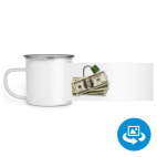 Кружка металлическая белая (круговая запечатка)