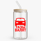 Банка с бамбуковой крышкой