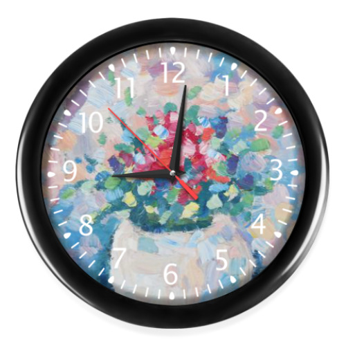 Часы с принтом 'Красный цветок'