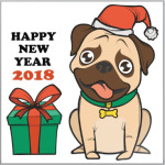 Новогодняя собака 2018