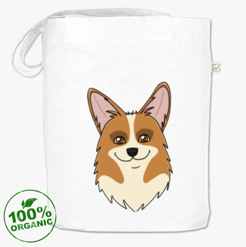 Сумка шоппер с принтом Милый Корги