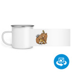 Кружка металлическая белая (круговая запечатка)