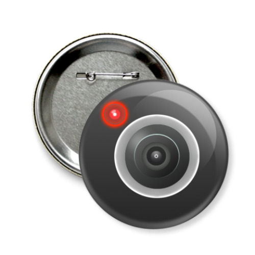 Значок 58мм с принтом  'Camera'