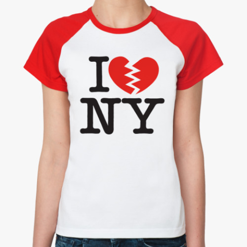 Женская футболка реглан Я не люблю NY