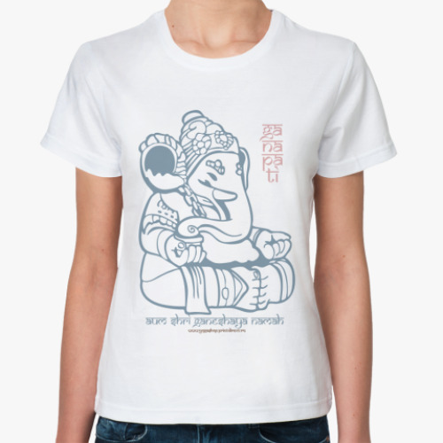 Классическая футболка с принтом Ganesha