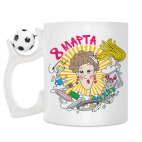 Кружка с футбольным мячиком